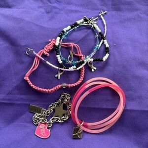 Free with bundle jewelry lot Support ribbons bundle breast cancer survivor